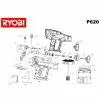 Ryobi P620 Spare Parts List Type: 5133000155